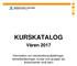 KURSKATALOG Våren 2017