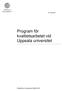 Program för kvalitetsarbetet vid Uppsala universitet