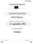 PROTOKOLL. 11 september 2012 EUROPAPARLAMENTET TALMANSKONFERENSEN. Strasbourg. SV Förenade i mångfalden SV. från det extra sammanträdet tisdagen den