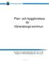 Plan- och bygglovstaxa för Vänersborgs kommun