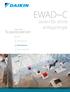 EWAD~C. serien för större. anläggningar. Året runt KLIMATKOMFORT. Värme. Luftkonditionering. Vätskekylaggregat. Kyl & Frys applikationer