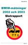 BWIM-mätningar 2002 och 2003 Slutrapport