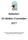 Kulturlov! 30 oktober-5 november 2017