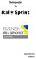 Tävlingsregler för. Rally Sprint. Utgåva Jan Ribnert