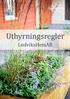 Uthyrningsregler. LudvikaHemAB