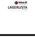 LAGERLISTA. Oktober 2015