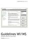 Guidelines WI/WS, version 1, Guidelines WI/WS För dig som ansvarar för en sida i Komin. Version 1,