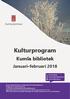 Kulturprogram. Kumla bibliotek. Januari februari 2018