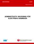 ADMINISTRATIV ANVISNING FÖR ELEKTRISKA NÄMNDEN