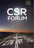 Varmt välkommen till den åttonde upplagan av CSR Forum platsen där ansvar och affärer möts. CSR Västsverige