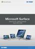 Microsoft Surface. Microsoft Surface. Artikelnummer, modeller & tillbehör Ingram Micro Realize the promise of technology TM