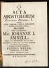 APOSTOLORUM ACTA MAG. JOHANNE J. AMNELL, Exercitatio. PETRUS WELIN, sudermannus, v. D- MlN. PR^SIDE. 6~y. U p S A L I &.