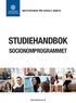 INSTITUTIONEN FÖR SOCIALT ARBETE STUDIEHANDBOK SOCIONOMPROGRAMMET.