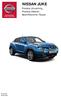 NISSAN JUKE. Prislista, Utrustning, Prislista tillbehör, Specifikationer, Färger SE-02C-0922