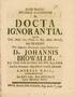 DOCTA IGNORANT I. BROWALLfI, Conf. Ampl. Fac. Philof. m Reg. Aud. Aboeuft9. DFOTtUCE! SPECIMEN ACADEMICUM