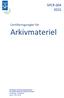 SPCR Certifieringsregler för Arkivmateriel