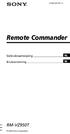 (1) Remote Commander. Gebruiksaanwijzing. Bruksanvisning RM-VZ950T Sony Corporation