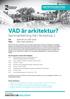 VAD är arkitektur? Sammanfattning från Workshop 1