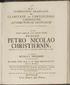 NICOLAO PETRO CHRJSTIERNIN, CLARITATE et CERTITUDINE COGNITIONIS ATTRIBUTORUM DIVINORUM PRA.SIDE DISSERTATIO GR ADUALIS. Litt. Direct. Joh. Edman.