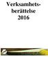 Verksamhets- berättelse 2016