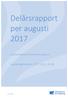Delårsrapport per augusti 2017