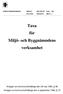 Taxa för Miljö- och Byggnämndens verksamhet