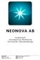 NEONOVA AB. Handledning för Kontoregistrering / Återaktivering Pict-O-Stat NM - Nationella Mätningar