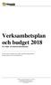 Verksamhetsplan och budget 2018