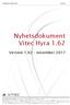 Nyhetsdokument Vitec Hyra 1.62