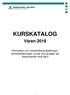 KURSKATALOG Våren 2018