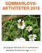 SOMMARLOVS- AKTIVITETER 2018