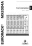 SVENSKA. Kort instruktion. Version 1.1 Mars 2001 EURORACK MX2004A.