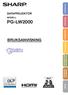 PG-LW2000 BRUKSANVISNING DATAPROJEKTOR MODELL. Introduktion Enkel start Uppställning Anslutningar. tillvägagångssätt. Grundläggande.