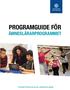 PROGRAMGUIDE FÖR ÄMNESLÄRARPROGRAMMET