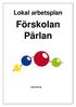 Lokal arbetsplan. Förskolan Pärlan