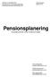Pensionsplanering Ett projekt planerat utifrån Contextual design