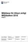 Miljötaxa för tillsyn enligt Miljöbalken 2018