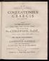 CONJUGATIONIBUS GRAECIS. Dx,CHRISTOPH. DAHL, LAURENTIUS HAGRELL, PR^SIDE PH1LOS. PARTEM SECUNDAM7. MAJ. DIE VII MAJl MDCCCIII. AMPI.ORD.