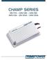 CHAMP SERIES 12V/17A 24V/12A 24V/8A 24V/10A - 12V/30A 24V/20A