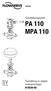 Chockblåsningsventil PA 110 MPA 110. Översättning av original bruksanvisningen