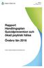 Handlingsplan Suicidprevention och ökad psykisk hälsa Örebro län 2016