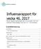 Influensarapport för vecka 46, 2017 Denna rapport publicerades den 23 november 2017 och redovisar influensaläget vecka 46 (13 19 november).