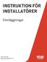 INSTRUKTION FÖR INSTALLATÖRER