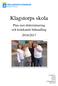 Klagstorps skola. Plan mot diskriminering och kränkande behandling 2016/2017. Fastställd av: Rektor Personal Elever Vårdnadshavare