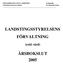 LANDSTINGSSTYRELSENS FÖRVALTNING