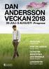 DAN ANDERSSON VECKAN JULI-5 AUGUSTI Program VISFESTIVAL STIKO PER LARSSON CAJSASTINA ÅKERSTRÖM & JACK VREESWIJK LUOSSAFESTEN.