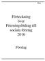 Förteckning över Föreningsbidrag till sociala företag 2016