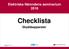 Elektriska Nämndens seminarium 2018 Checklista Skyddsapparater