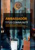 AMBASSADÖR TITUS COMMUNITY