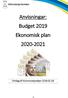 Anvisningar: Budget 2019 Ekonomisk plan